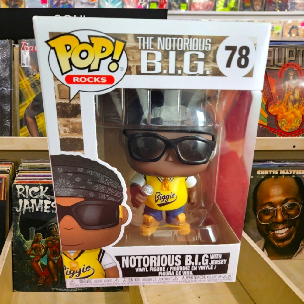 Notorious b.i.g funko (with jersey) # 78 (nib) With pop protector